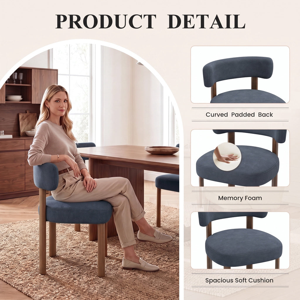 Upholstered Dining Chairs, Mid Century Modern Dining Room Chairs, Farm ...