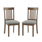 EOP Upholstered Dining Chair, Farmhouse Kitchen Wood Chairs with Backrest, Modern Fabric Padded Dining Chairs for Kitchen, Living Room