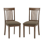 EOP Upholstered Dining Chair, Farmhouse Kitchen Wood Chairs with Backrest, Modern Fabric Padded Dining Chairs for Kitchen, Living Room