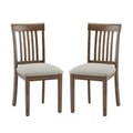 EOP Upholstered Dining Chair, Farmhouse Kitchen Wood Chairs with Backrest, Modern Fabric Padded Dining Chairs for Kitchen, Living Room