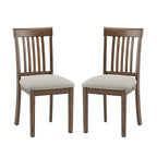 EOP Upholstered Dining Chair, Farmhouse Kitchen Wood Chairs with Backrest, Modern Fabric Padded Dining Chairs for Kitchen, Living Room