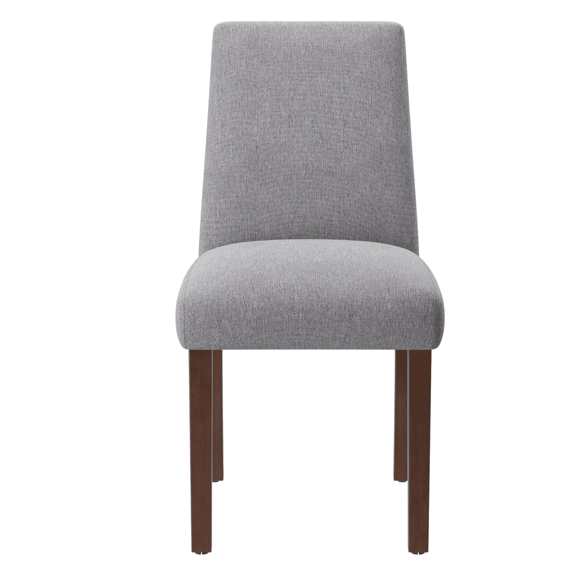 EOP Upholstered Dining Chairs Set of 6, Linen Fabric Dining Side Chairs, Farmhouse Dining Room Chairs, Stylish Kitchen Chairs with Solid Wood Legs and Padded Seat, Gray