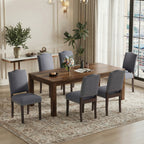 EOP Mid-Century Modern Upholstered Dining Chairs Set of 2, Farmhouse Fabric Kitchen & Dining Room Chairs with Extra Padded Seat, Ideal for Living Room, Restaurant