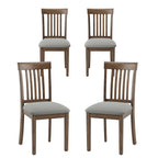 EOP Upholstered Dining Chair, Farmhouse Kitchen Wood Chairs with Backrest, Modern Fabric Padded Dining Chairs for Kitchen, Living Room