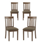 EOP Upholstered Dining Chair, Farmhouse Kitchen Wood Chairs with Backrest, Modern Fabric Padded Dining Chairs for Kitchen, Living Room