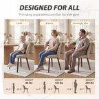 EOP Upholstered Dining Chairs Set of 4, Farmhouse Fabric Kitchen Chairs with Solid Wood Legs, Modern Restaurant & Cafe Side Chairs for Home Dining Room, Camel