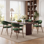 EOP Modern Linen Fabric Dining Chairs Set of 2, Upholstered Kitchen Chair with Metal Leg for Dining Room Restaurant