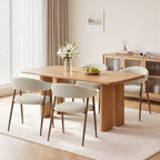 EOP Modern Linen Fabric Dining Chairs Set of 2, Upholstered Kitchen Chair with Metal Leg for Dining Room Restaurant