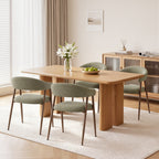 EOP Modern Linen Fabric Dining Chairs Set of 2, Upholstered Kitchen Chair with Metal Leg for Dining Room Restaurant