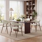 EOP Modern Linen Fabric Dining Chairs Set of 2, Upholstered Kitchen Chair with Metal Leg for Dining Room Restaurant