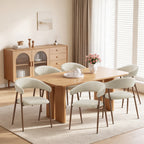 EOP Modern Linen Fabric Dining Chairs Set of 2, Upholstered Kitchen Chair with Metal Leg for Dining Room Restaurant