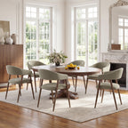 EOP Modern Linen Fabric Dining Chairs Set of 2, Upholstered Kitchen Chair with Metal Leg for Dining Room Restaurant
