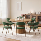 EOP Modern Linen Fabric Dining Chairs Set of 2, Upholstered Kitchen Chair with Metal Leg for Dining Room Restaurant