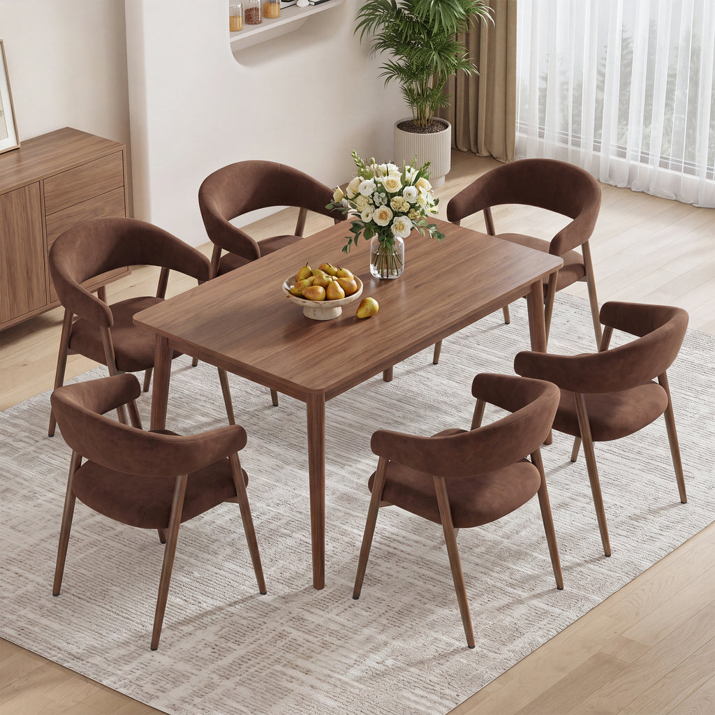 EOP Modern Linen Fabric Dining Chairs Set of 2, Upholstered Kitchen Chair with Metal Leg for Dining Room Restaurant