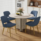 EOP Modern Dining Chairs Set of 2, Upholstered Dining Side Chairs with Solid Rubber Wood Legs, Open Back Design, Pet-Friendly Scratch-Resistant, Kitchen Dining Room Living Room Chairs, Beige