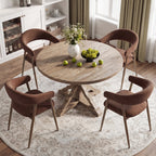 EOP Modern Linen Fabric Dining Chairs Set of 2, Upholstered Kitchen Chair with Metal Leg for Dining Room Restaurant, Beige