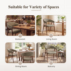 EOP Modern Linen Fabric Dining Chairs Set of 2, Upholstered Kitchen Chair with Metal Leg for Dining Room Restaurant