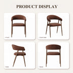 EOP Modern Linen Fabric Dining Chairs Set of 2, Upholstered Kitchen Chair with Metal Leg for Dining Room Restaurant
