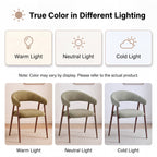 EOP Modern Linen Fabric Dining Chairs Set of 2, Upholstered Kitchen Chair with Metal Leg for Dining Room Restaurant