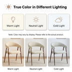 EOP Modern Linen Fabric Dining Chairs Set of 2, Upholstered Kitchen Chair with Metal Leg for Dining Room Restaurant