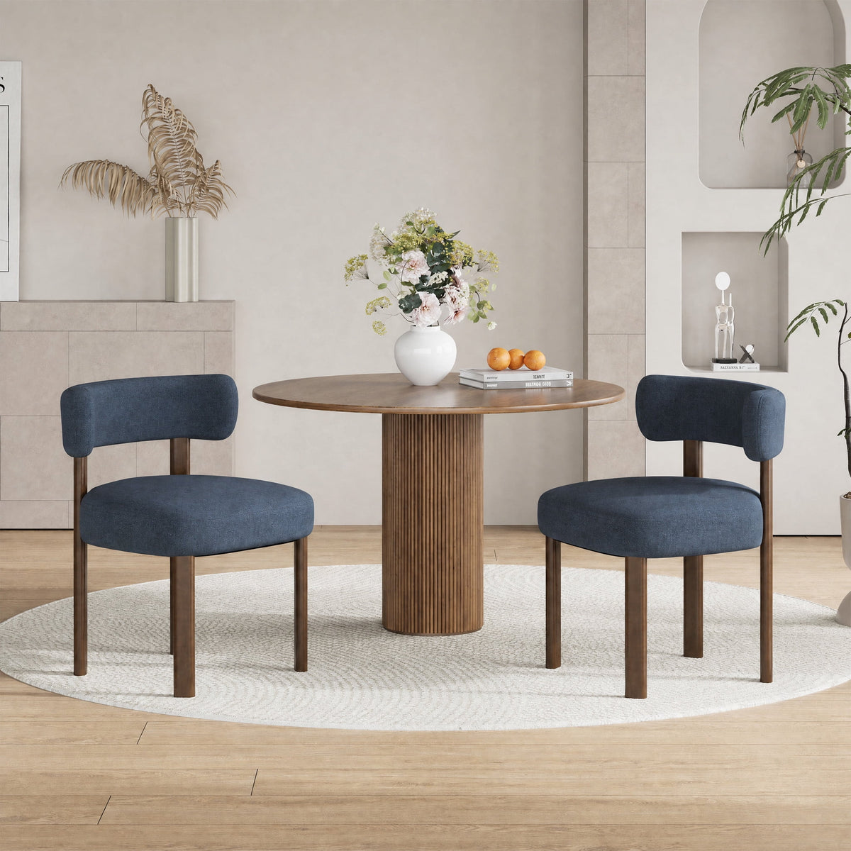 Upholstered Dining Chairs, Mid Century Modern Dining Room Chairs, Farm ...