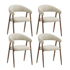 EOP Modern Linen Fabric Dining Chairs Set of 2, Upholstered Kitchen Chair with Metal Leg for Dining Room Restaurant