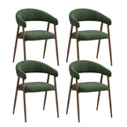 EOP Modern Linen Fabric Dining Chairs Set of 2, Upholstered Kitchen Chair with Metal Leg for Dining Room Restaurant