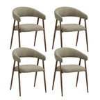 EOP Modern Linen Fabric Dining Chairs Set of 2, Upholstered Kitchen Chair with Metal Leg for Dining Room Restaurant