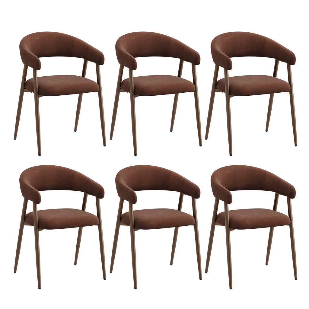 EOP Modern Linen Fabric Dining Chairs Set of 2, Upholstered Kitchen Chair with Metal Leg for Dining Room Restaurant