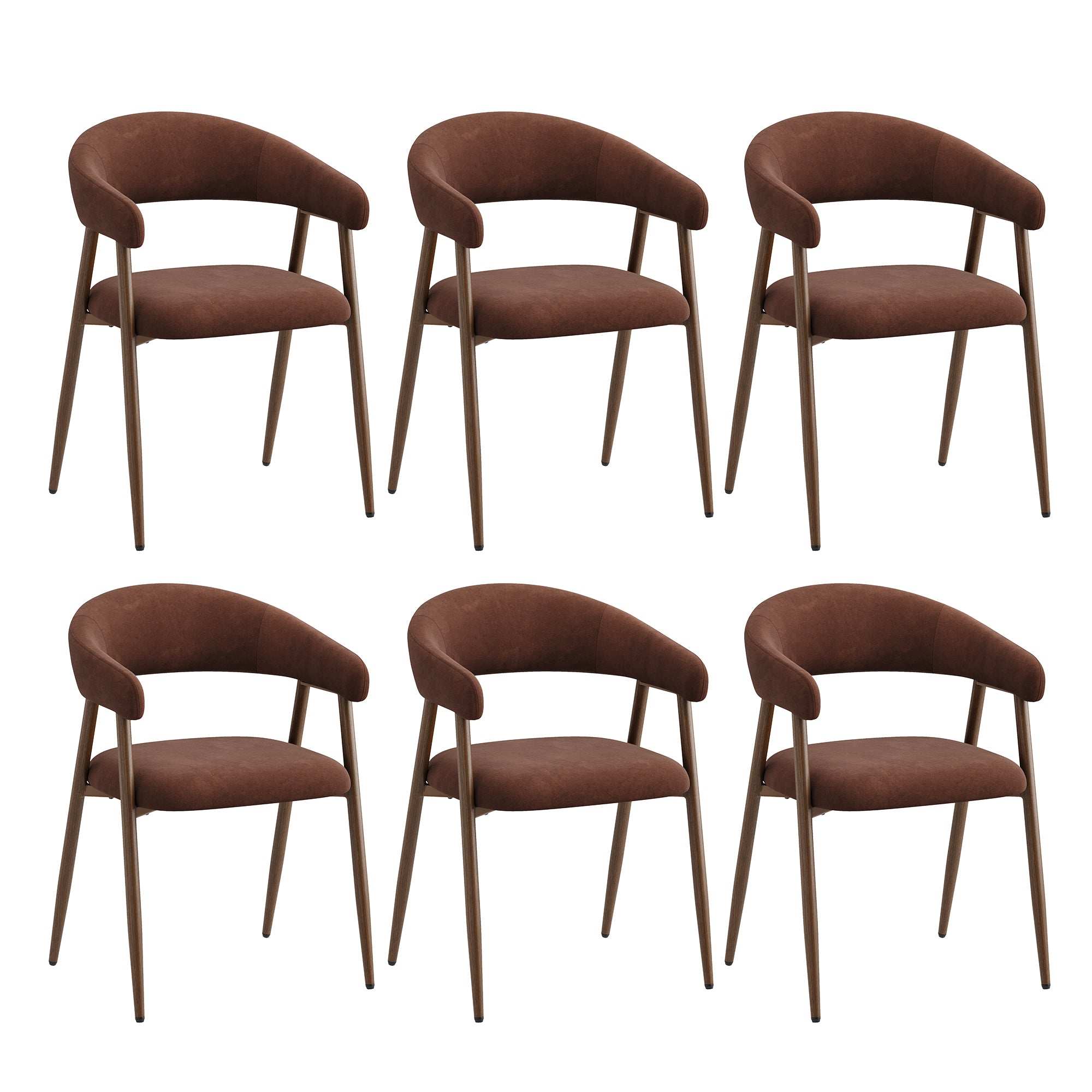 EOP Modern Linen Fabric Dining Chairs Set of 2, Upholstered Kitchen Chair with Metal Leg for Dining Room Restaurant