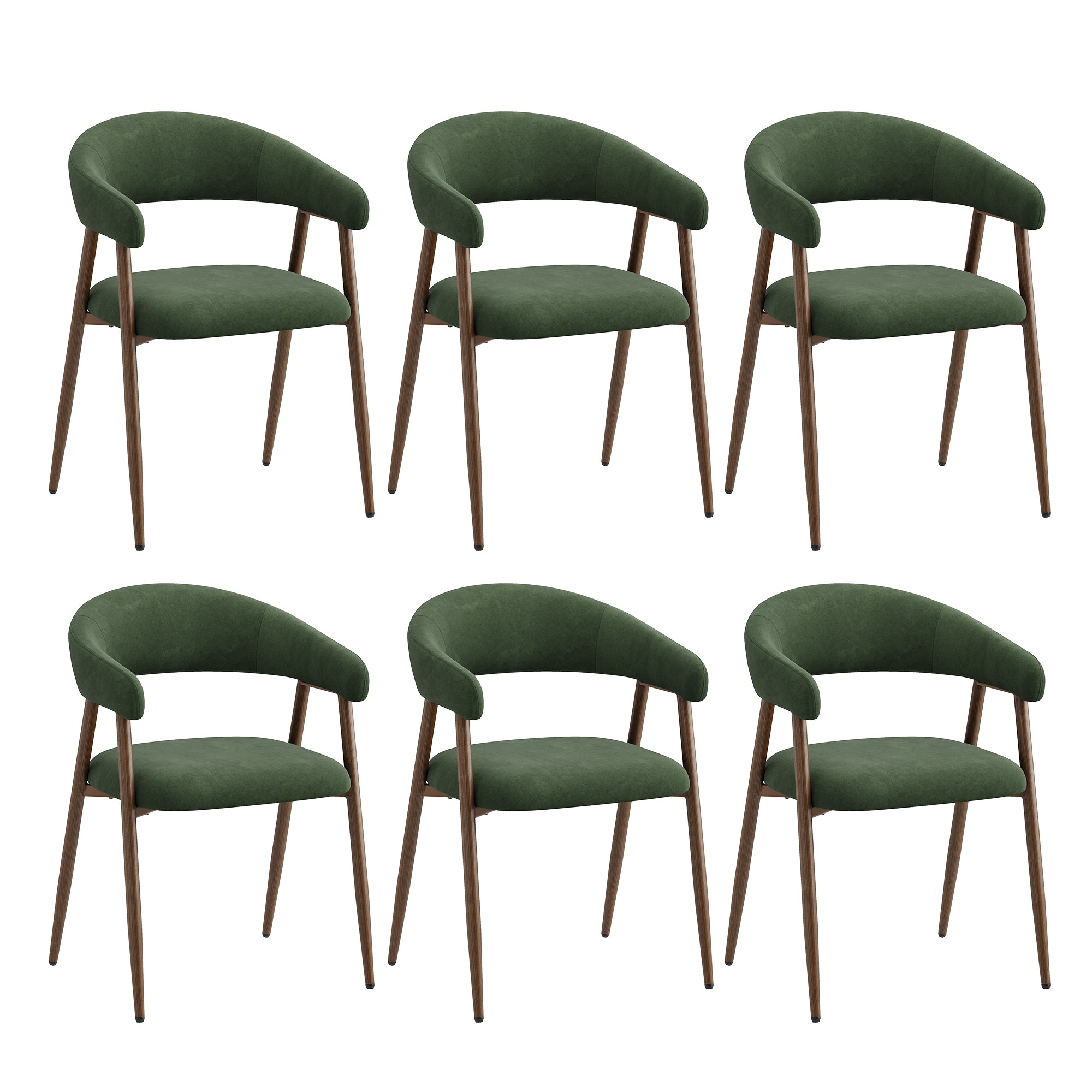 EOP Modern Linen Fabric Dining Chairs Set of 2, Upholstered Kitchen Chair with Metal Leg for Dining Room Restaurant
