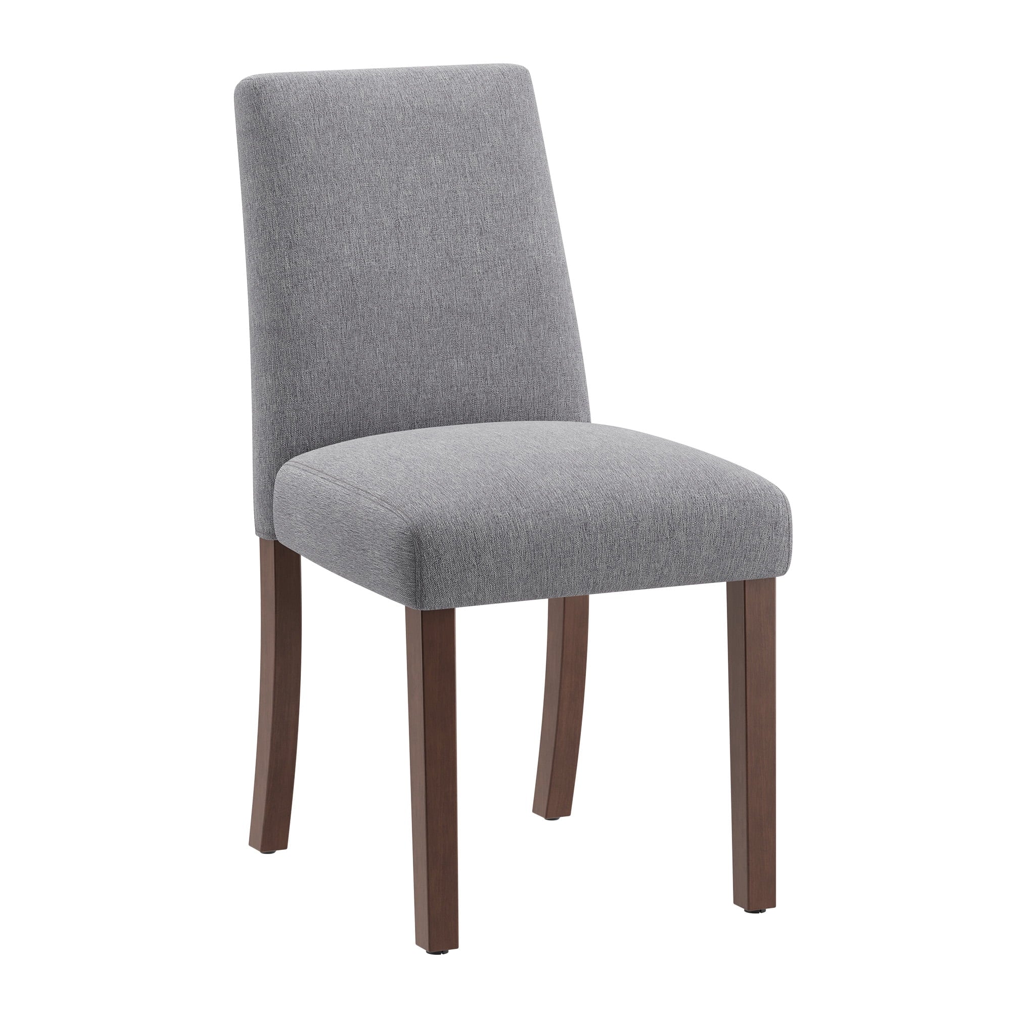 EOP Upholstered Dining Chairs Set of 6, Linen Fabric Dining Side Chairs, Farmhouse Dining Room Chairs, Stylish Kitchen Chairs with Solid Wood Legs and Padded Seat, Gray